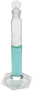 Mischzylinder, Glas, mit Skala, 25 mL ± 0,3 mL, 0,5 mL Teilungen, Glasstopfen Nr. 13