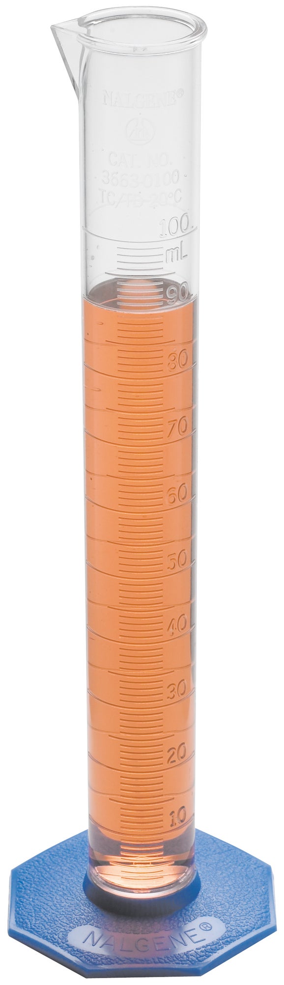 Zylinder, mit Skala, Polymethylpenten, 25 mL ± 0,3 mL, Teilung 0,5 mL
