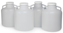 Set bestehend aus (4) 10 L PE-Flaschen mit Verschluss