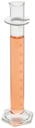 Zylinder, mit Skala, 50 mL ± 0,4 mL, Teilung 1,0 mL (weiße Markierungen)