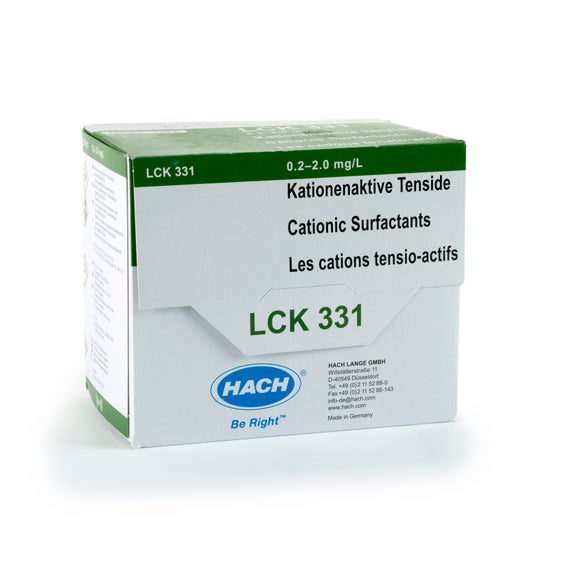 Kationische Tenside Küvetten-Test 0,2-2,0 mg/L, 25 Bestimmungen