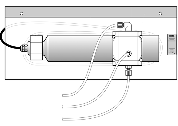 Durchflusseinheit für NT3100sc/NT3200sc 1/2 mm, Nitratax plus sc 2 mm, Uvas plus sc 2 mm Sonden