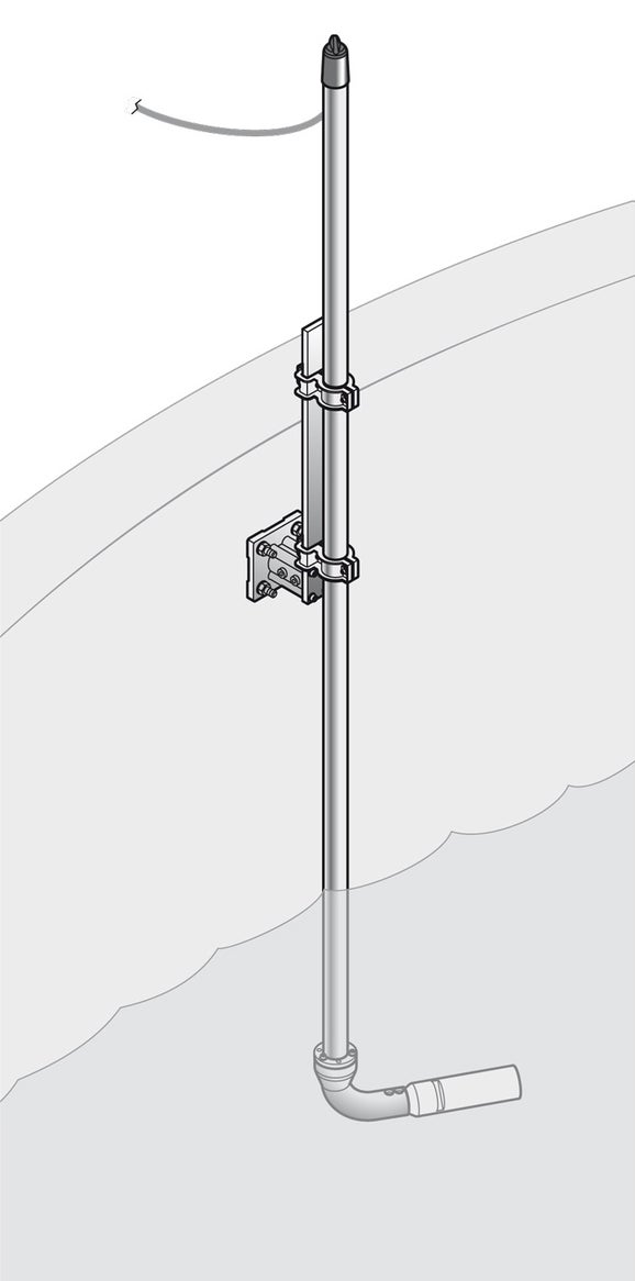 Mastbefestigungszubehör, Edelstahl, 10 cm Halterung, Nitratax sc, NT3100sc, NT3200sc