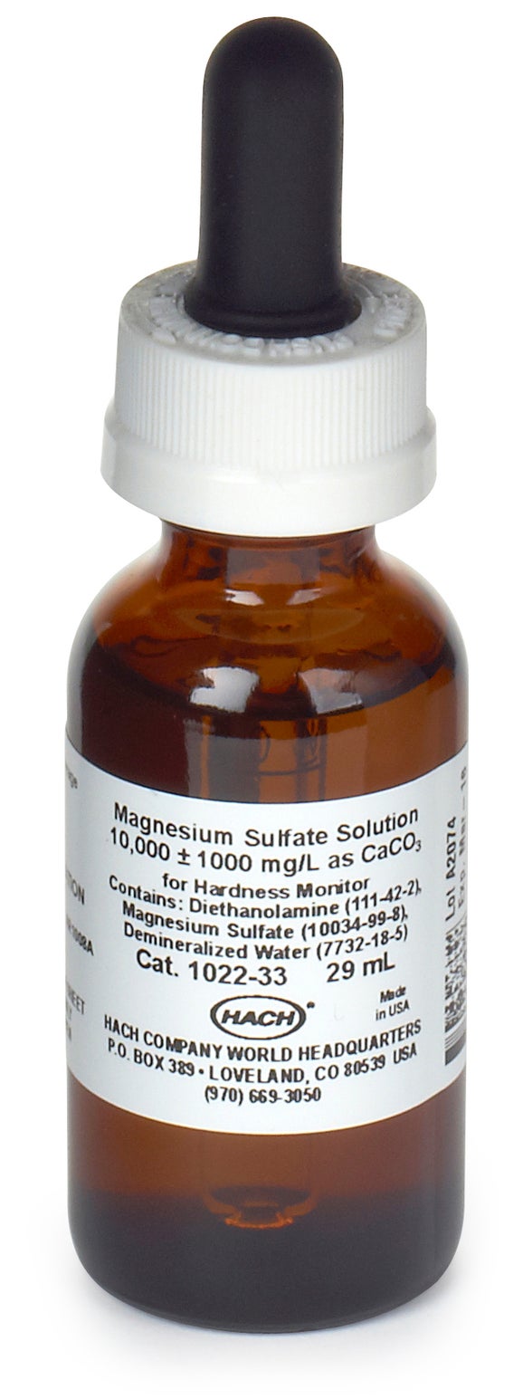 Magnesiumsulfat-Standard, 29&nbsp;mL, für die Calcium-Titration und den Härte-Analysator, 10.000&nbsp;mg/L CaCO₃, für SP510