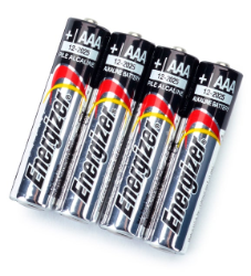 Batterien, AAA, Alkali, 1,5 V, 4 Stück
