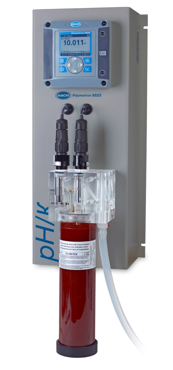 Polymetron 9523 Analysator für pH-Wert-Kalkulation über spezifische und kationische Leitfähigkeit mit 5 x 4 - 20 mA Ausgängen, 100 - 240 V AC
